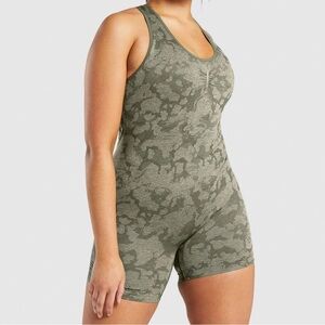 Gymshark Green Adapt Camo Seamless All In One
